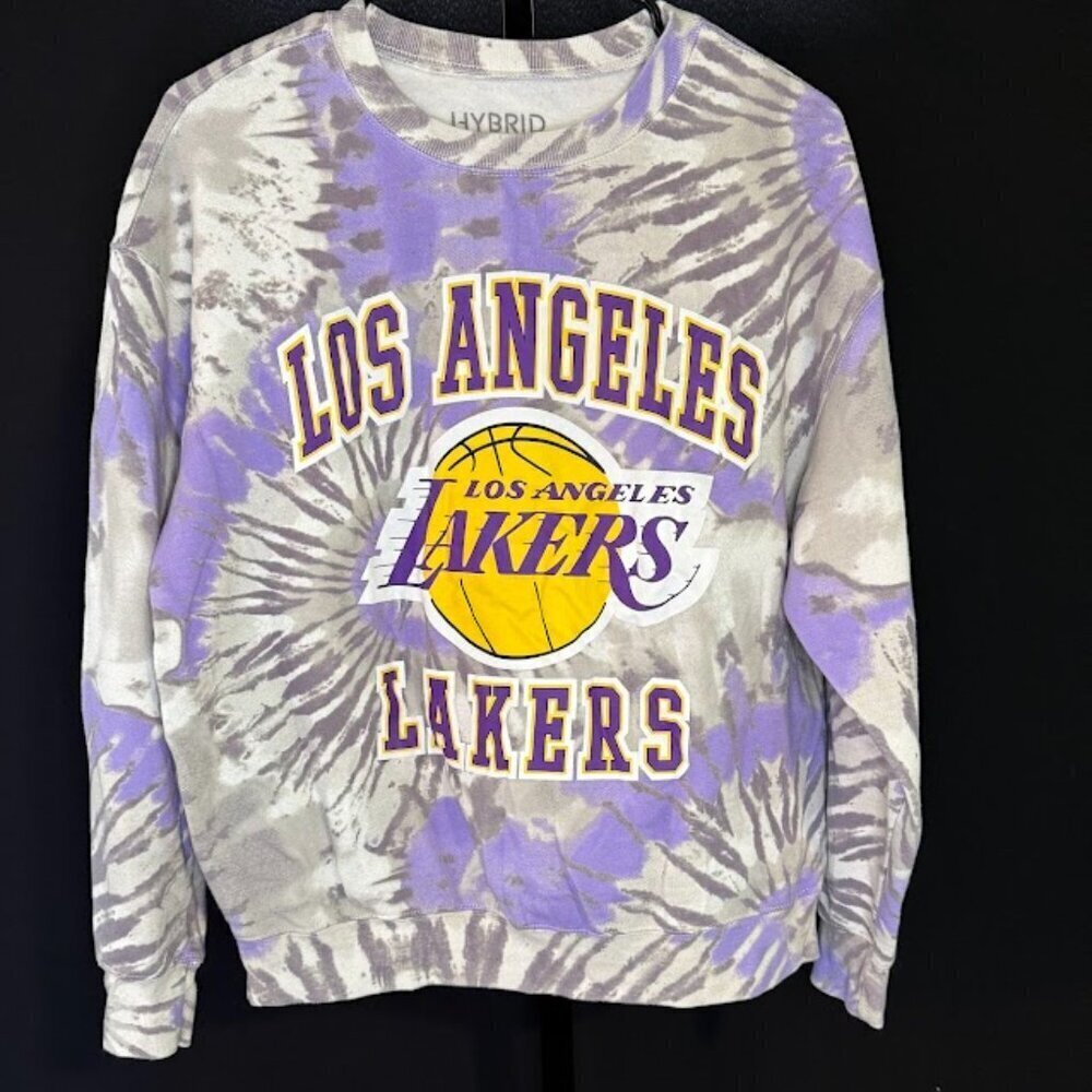 Hybrid Los Angeles Lakers Tie Dye Crewneck Sweatshirt